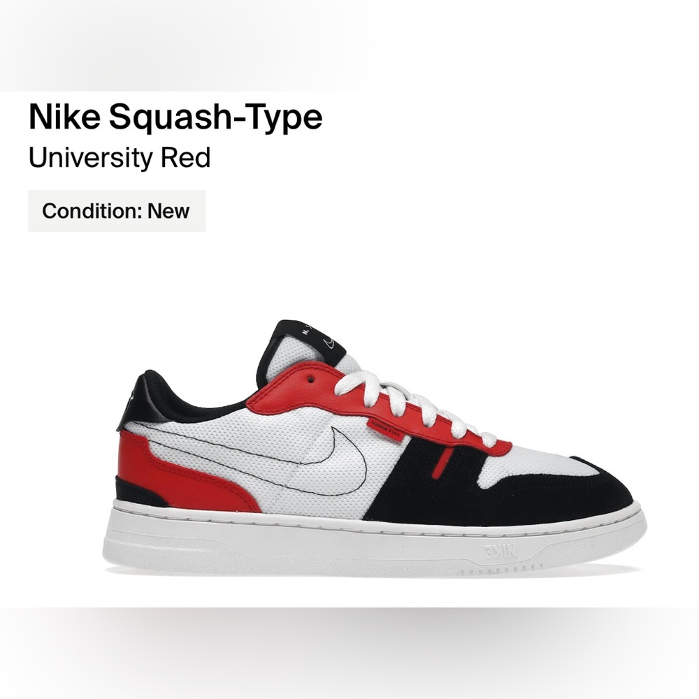 nike squash type red university DEAD STOCK.